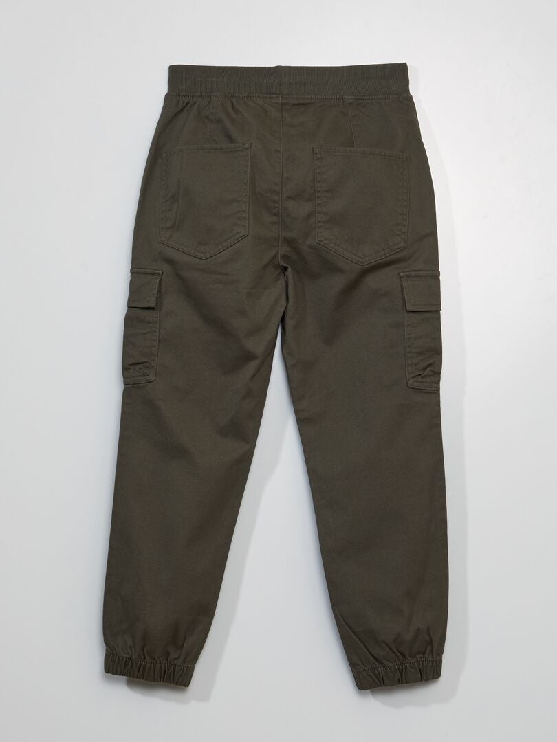 Broek met klepzakken - Comfortabelere pasvorm - KHAKI