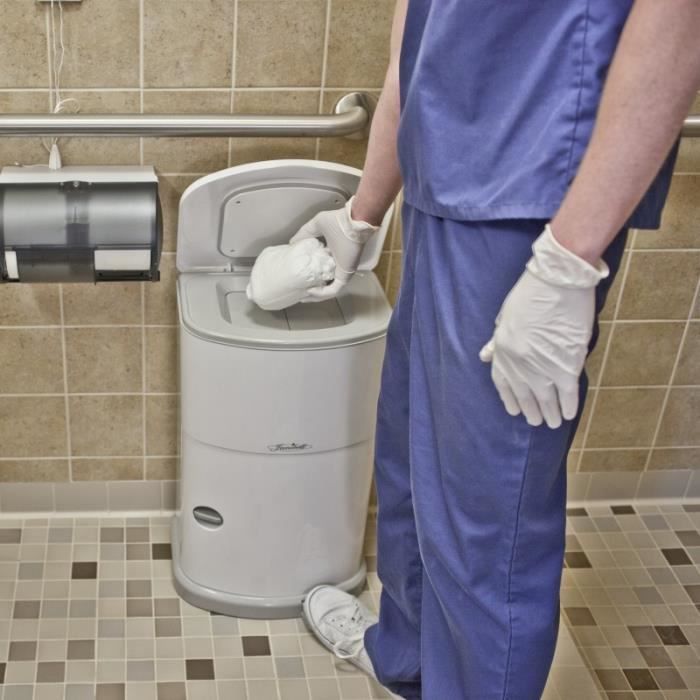 Poubelle anti-odeur pour déchets incontinence Janibell Gris 26,7 cm