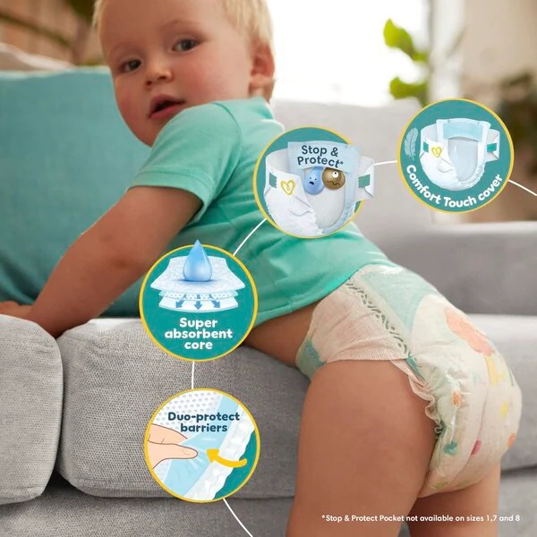 Plenice Pampers Baby-Dry velikost 3 (6–10 kg), 74 kosov