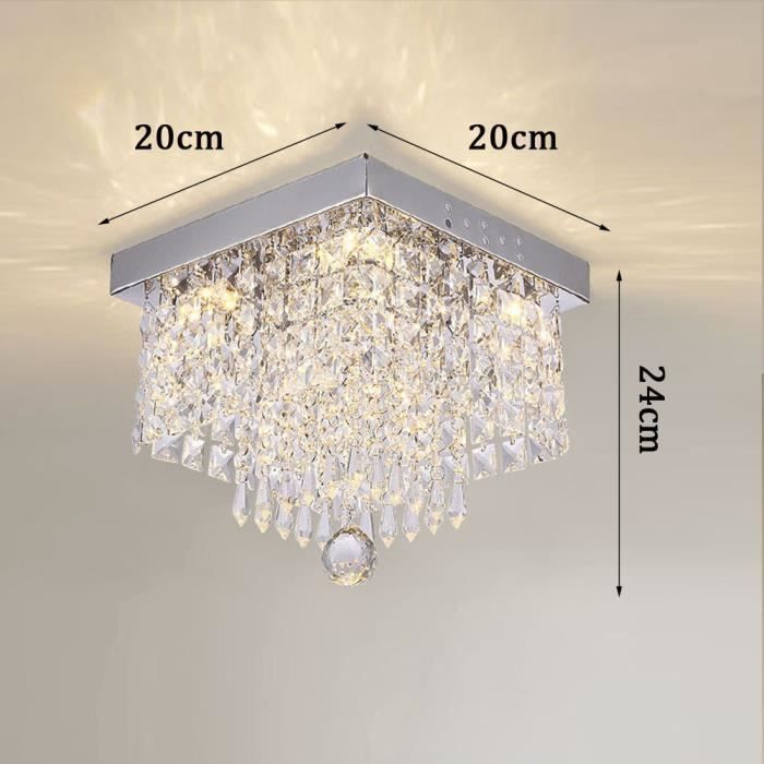 Suspendu à Plafonnier en Cristal Lustre 20cm Suspension en Cristal Moderne pour la Cuisine Couloir Salon - Lumière Chaude