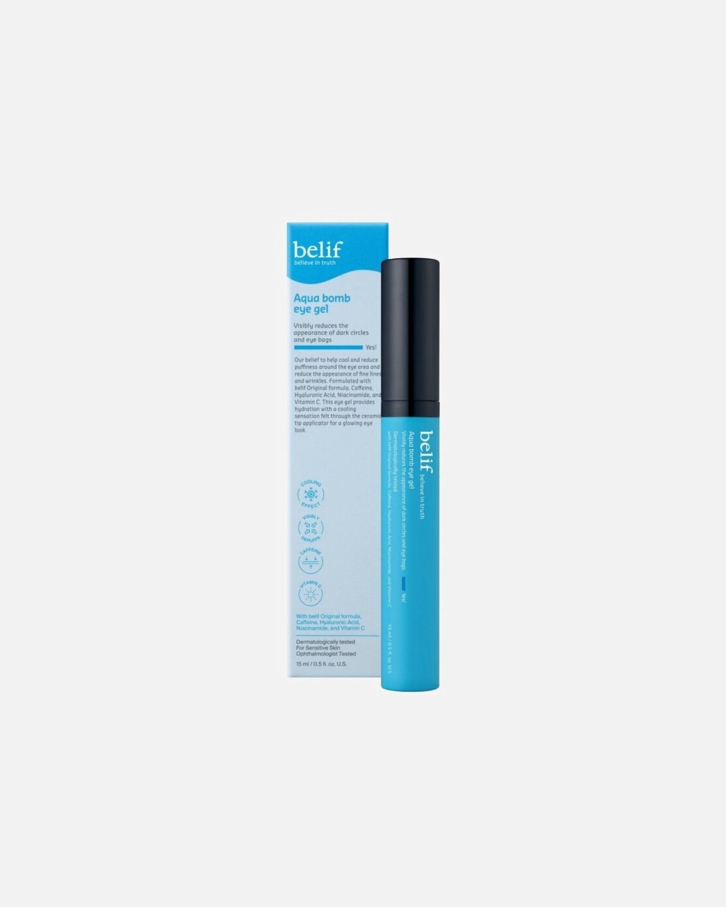 Belif Aqua Bomb krema za oči, gel za dekongescijum očiju - 15 ml