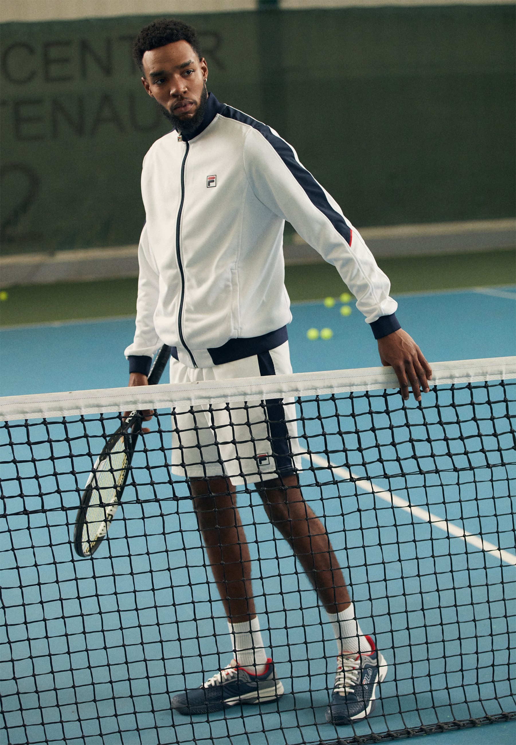 Fila JACKET MANUEL - Giacca da allenamento - bianco/blu navy