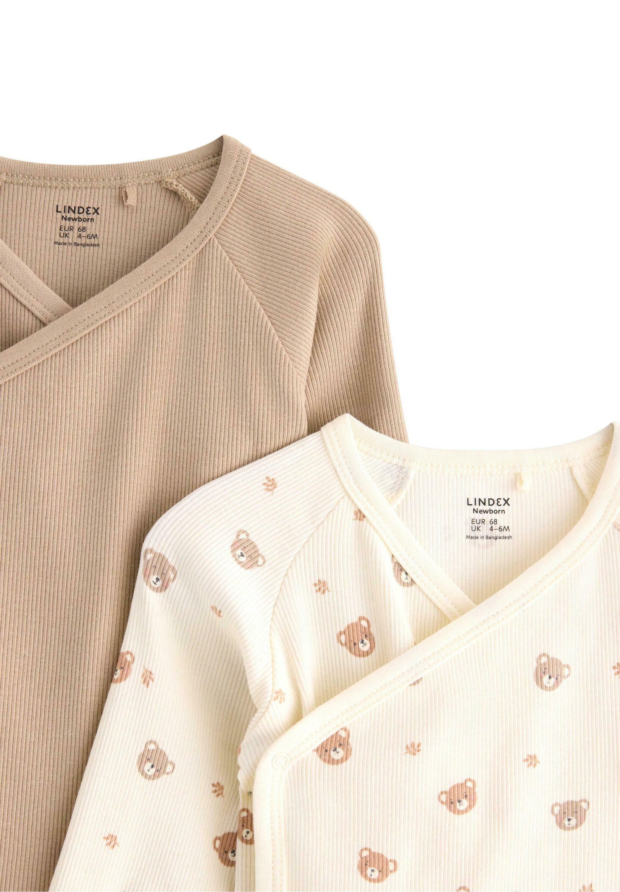 Lindex WRAP NEWBORN UNISEX LOT DE 2 - Body - beige