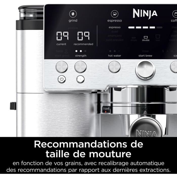 Kaffeemaschine - NINJA - ES601EU Luxe Premier - 1650 W - 2 Liter - Edelstahl