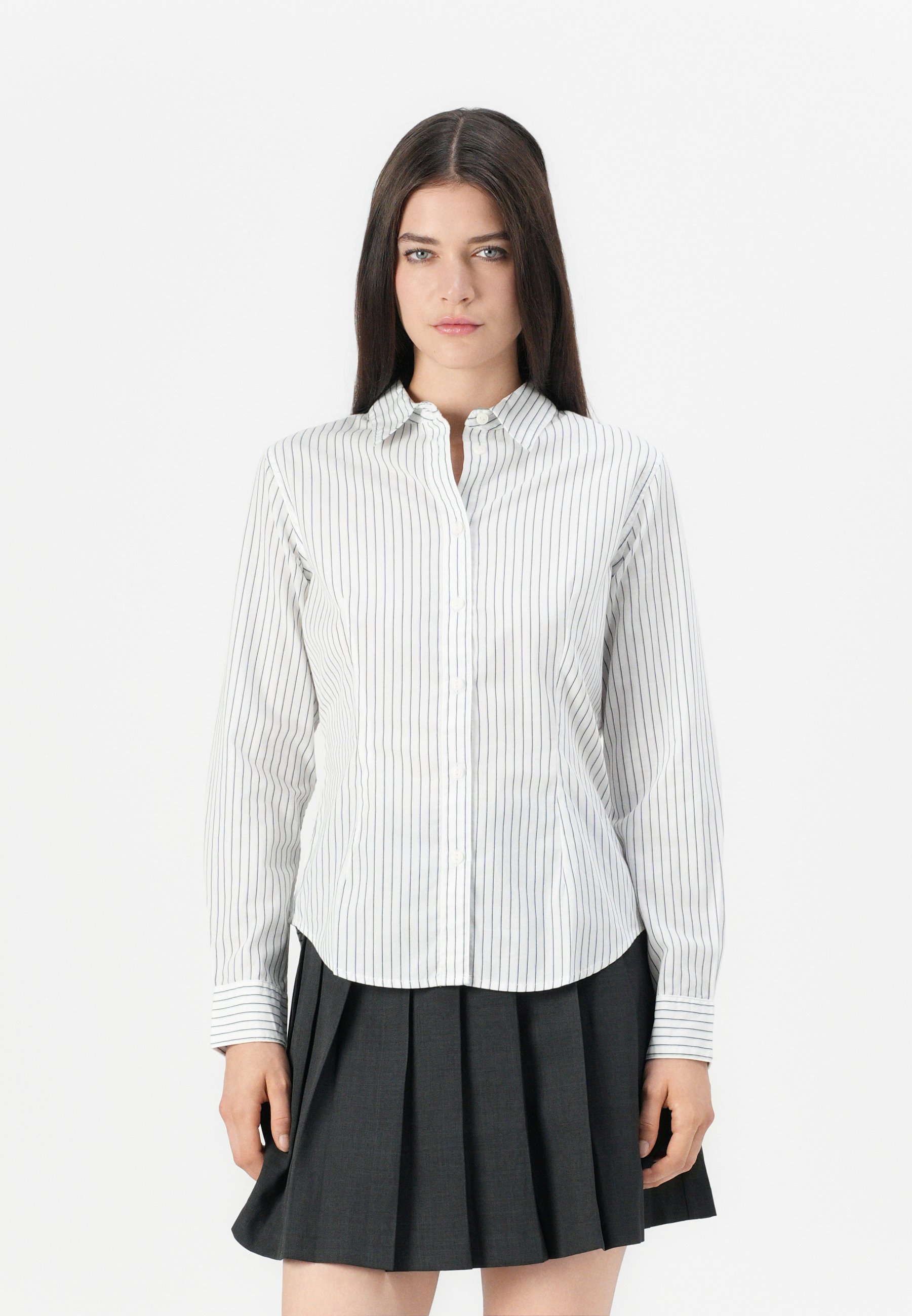CAMICIA CON STAMPA SIGNATURE DOCKERS - Camicia con bottoni - bianco lucente