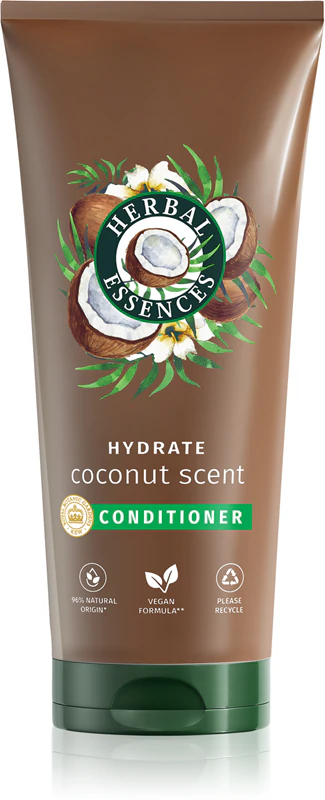 Herbal Essences Hydraterende conditioner met kokosgeur, voedend en hydraterend.