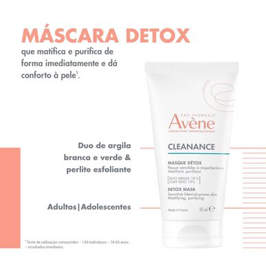 Avène Cleanance Detox Mask Detox Mask Gir fet og aknefull hud 50 ml 50 ml
