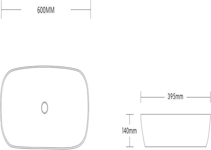 Lavabo de encimera doporro, negro mate, 60x39,5x14 cm, lavabo ovalado de cerámica con revestimiento NANO Easy Clean, Brüssel104
