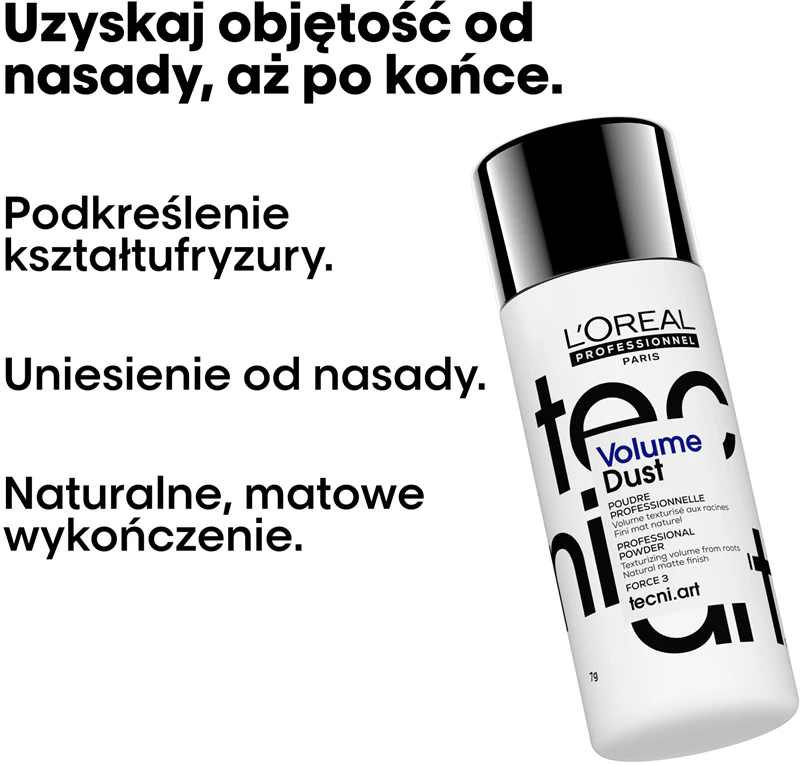 Vlasový púder L'Oréal Professionnel Tecni.Art Volume Dust, ktorý dodáva objem a objem