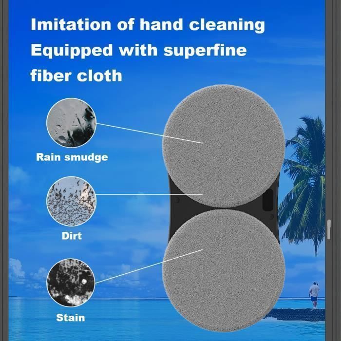LIECTROUX Robot Lave Vitre YW810 - Contrle APP - Double Pulvrisation - 10 Lingettes