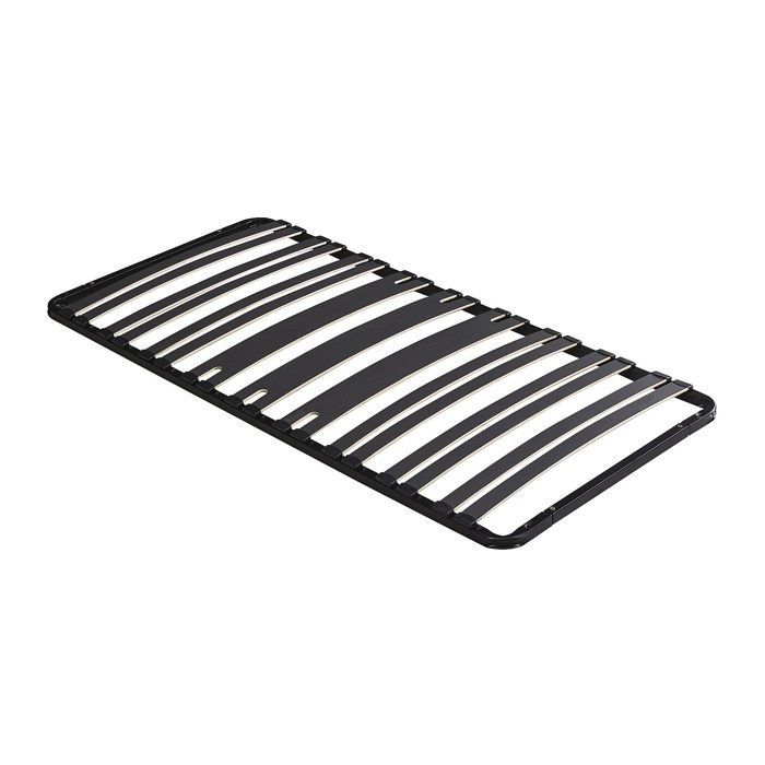 Lattenbodem 90 x 190 cm - 15 latten - 3 zones met versterkte lendensteun - Zonder poten - Zwart - CERRISI by YSMÉE