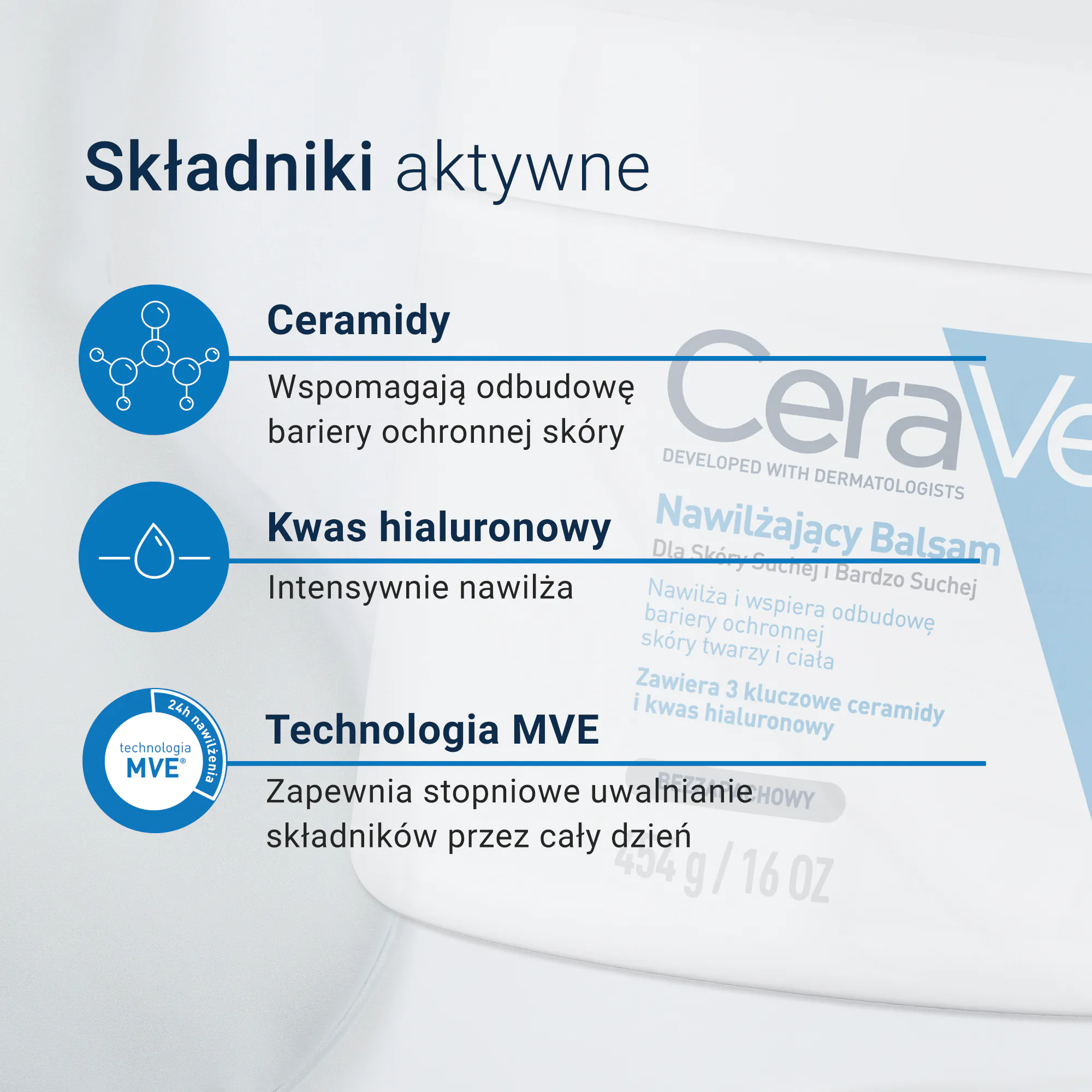 CeraVe Nawilżający balsam do skóry suchej i bardzo suchej, 454 g