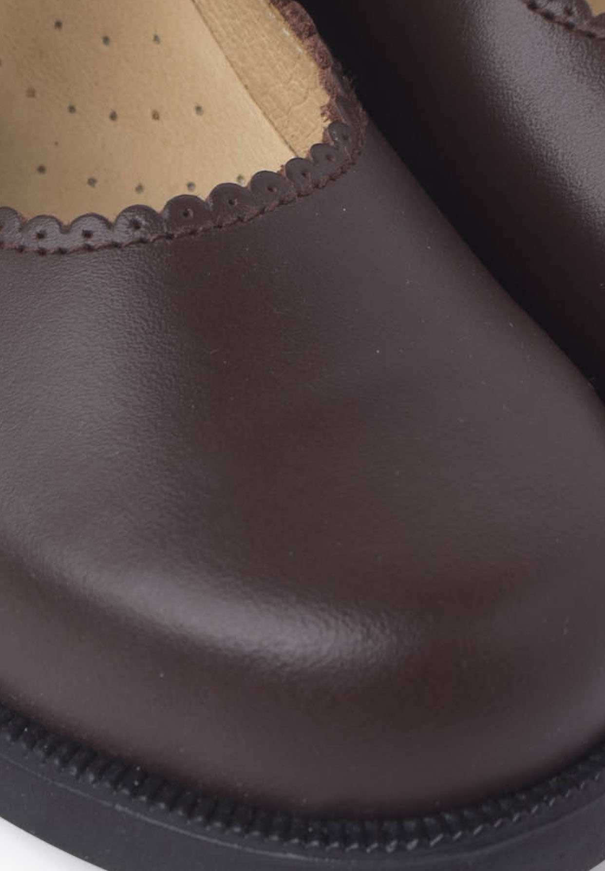 Pisamonas MERCEDITAS - Balerinki z paskiem na kostkę - brązowe