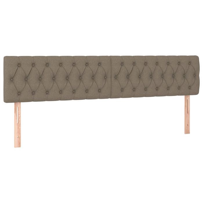 Maison Exclusive - Base letto a doghe con materasso color tortora 200x200 cm in tessuto
