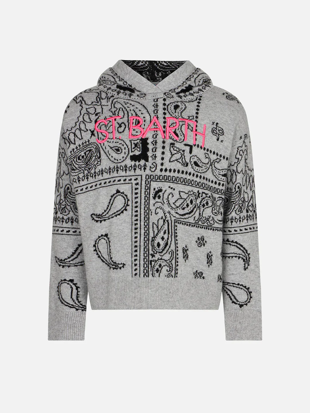 Gebreide sweater voor meisjes met bandana-print