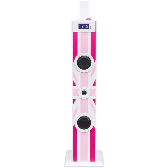Torre de Som Multimídia BIGBEN TW5GBGIRLY com Microfone - 20W - Rosa (Grã-Bretanha)