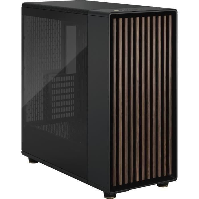 PC-Gehäuse – FRACTAL DESIGN – North XL Charcoal Black TG Dark – FD-C-NOR1X-02 – E-ATX – Elegantes Design aus Holz und Aluminium