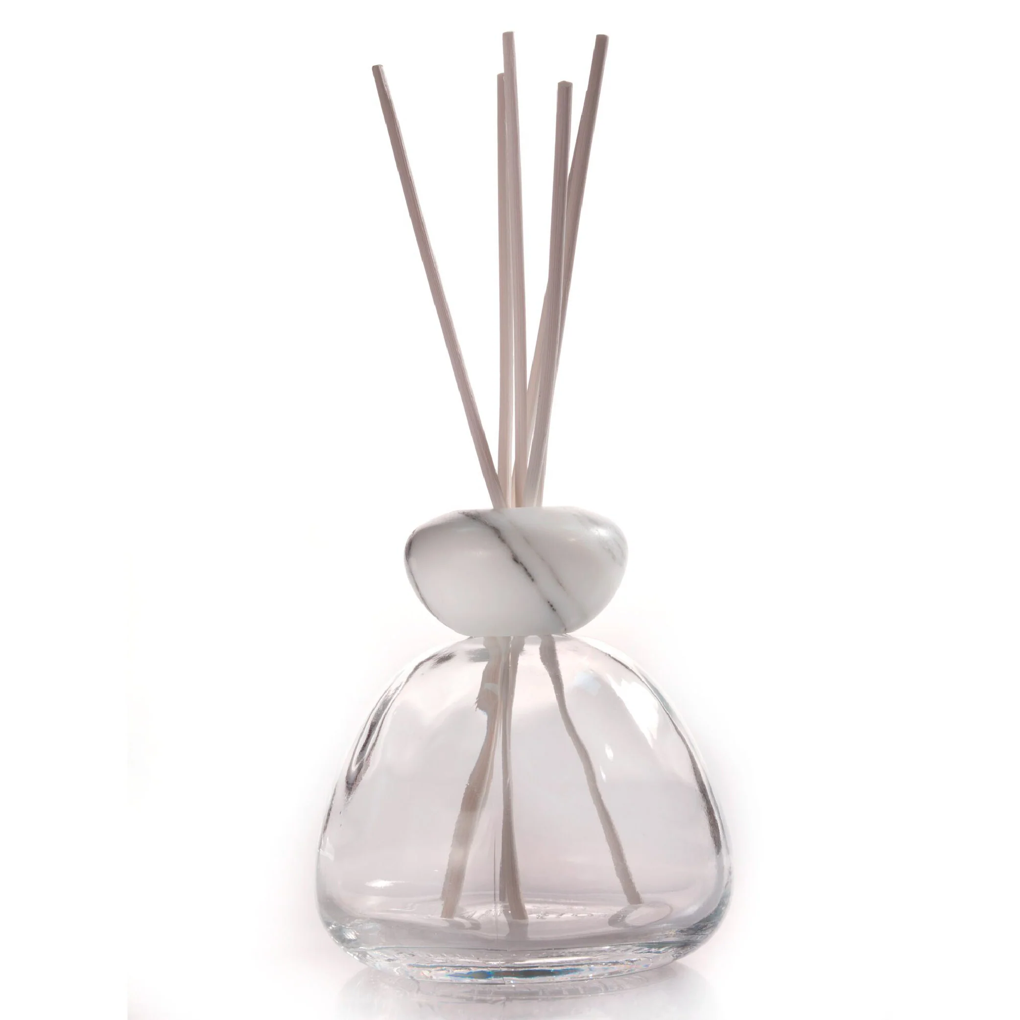 Air Design Diffusore Marble - Trasparente con Tappo Bianco - Diffusore di Profumo