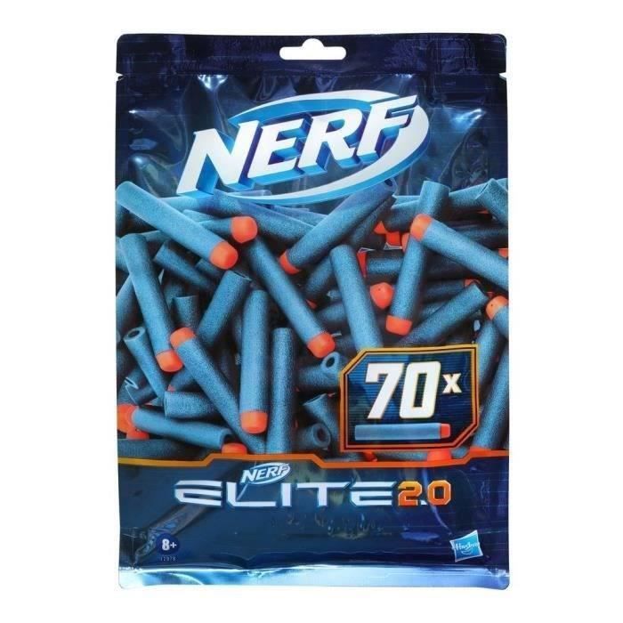 Confezione di ricarica da 70 dardi NERF Elite 2.0 - Dardi in schiuma ufficiali NERF Elite 2.0 - Compatibili con i blaster NERF - Età consigliata: 8+