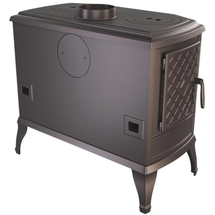 Estufa de leña de hierro fundido con placa de cocción, 10,5 kW, P7 CookTop LB ECO KAWMET