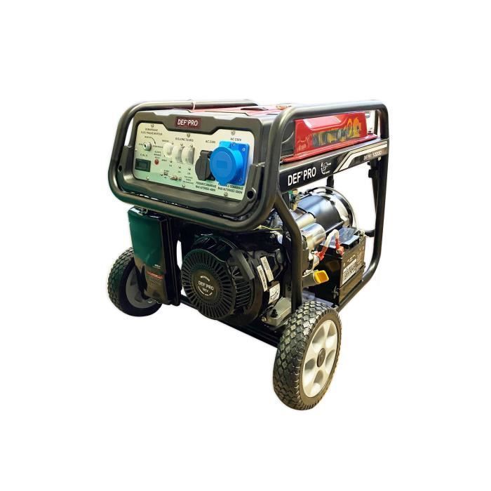 Generador DEF'PRO de 8500 W - Motor de gasolina de 4 tiempos - Pantalla LED
