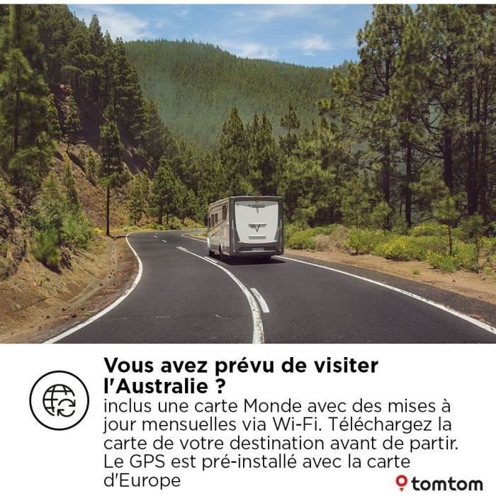 TomTom GO Camper Max de 2.ª generación - GPS para autocaravanas, caravanas y coches - Pantalla de 7 pulgadas - Puntos de interés específicos - Mapa mundial