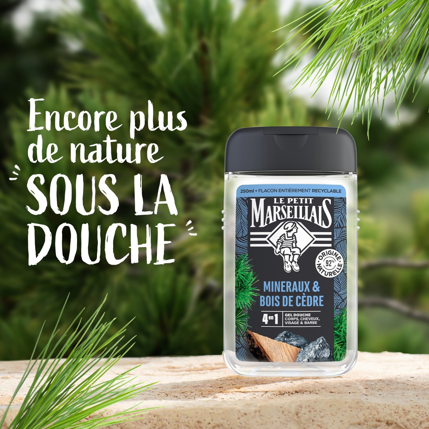 Le Petit Marseillais DOUCHE HOMME MINERAUX & BOIS DE CEDRE