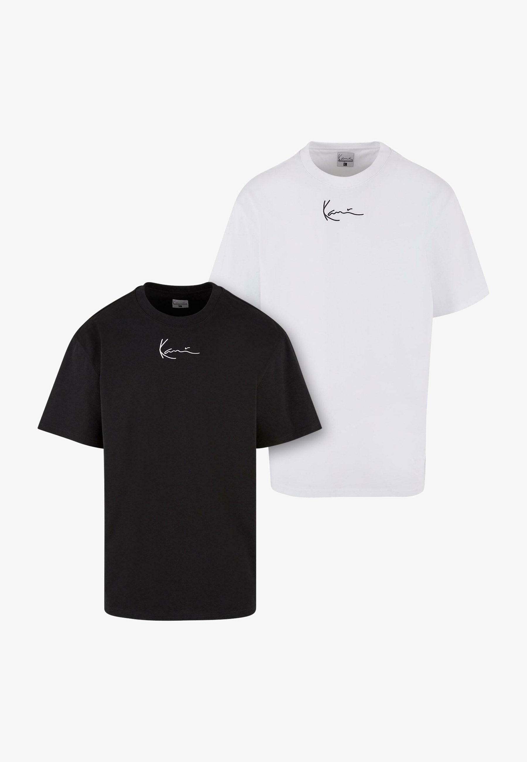 Lot de 2 t-shirts basiques Karl Kani (petit modèle) - Noir et blanc
