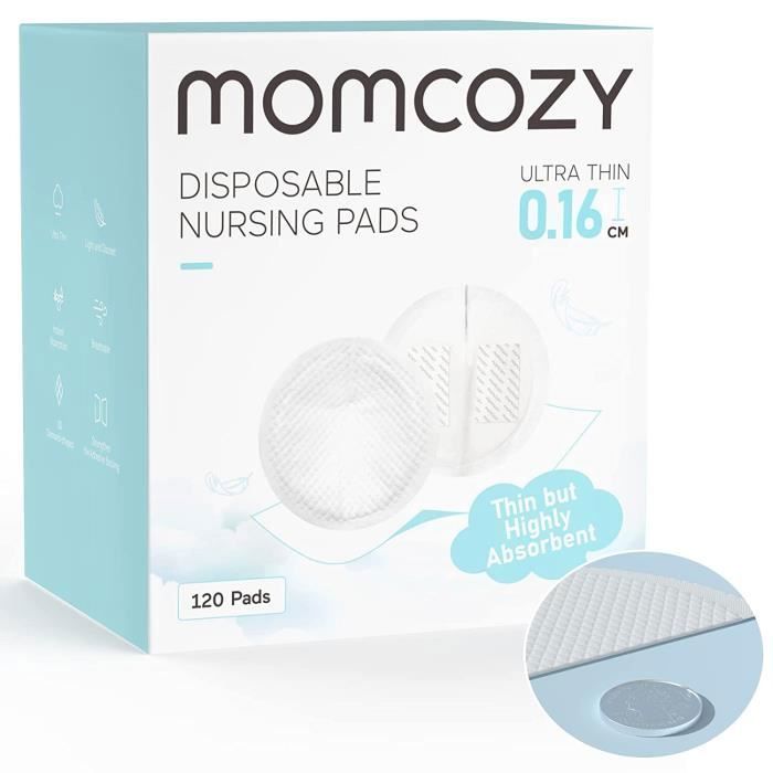 Momcozy Lot de 120 coussinets d'allaitement jetables ultra-minces