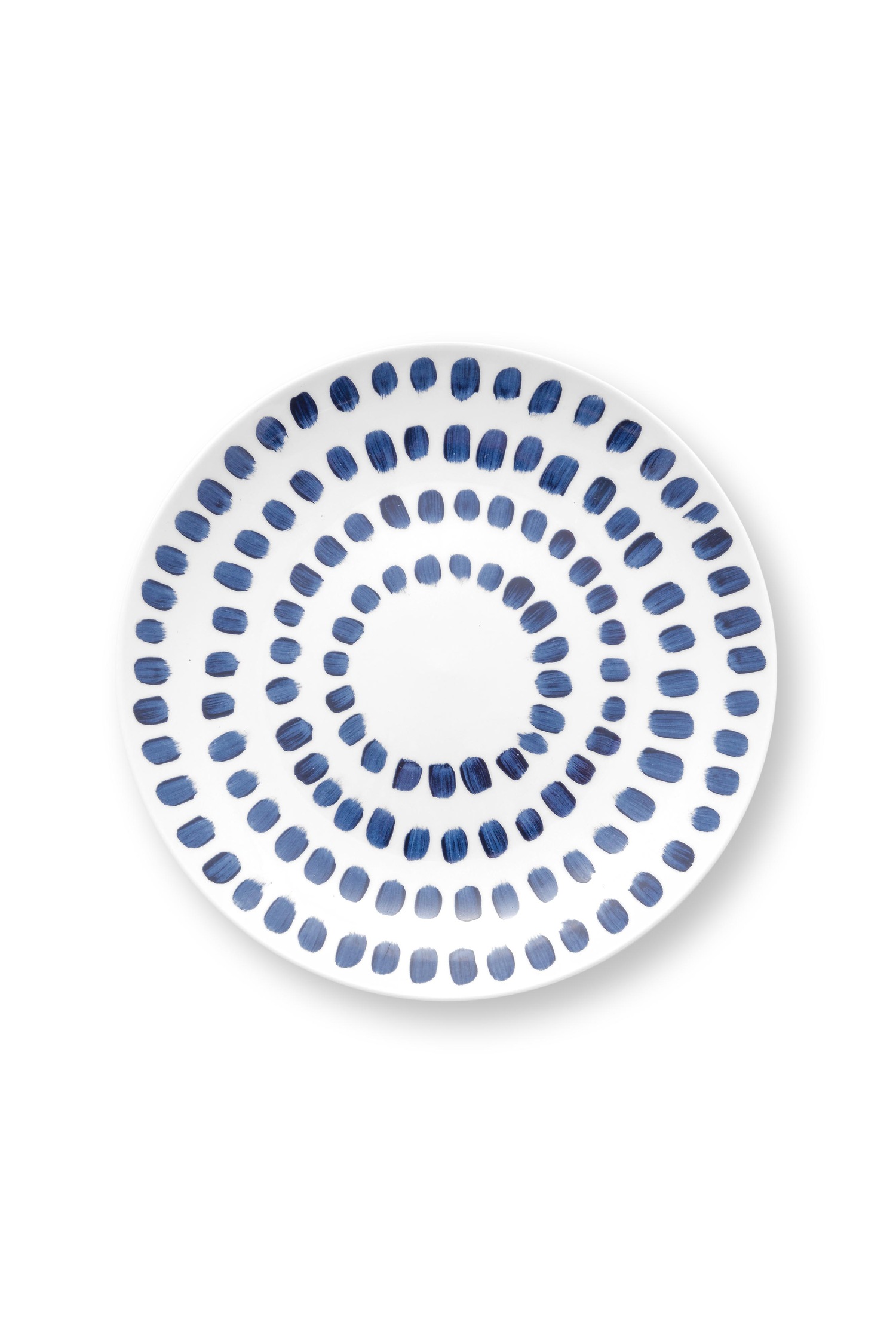 Service de table vtwonen, service petit-déjeuner peint (3 pièces) – Bleu, Blanc
