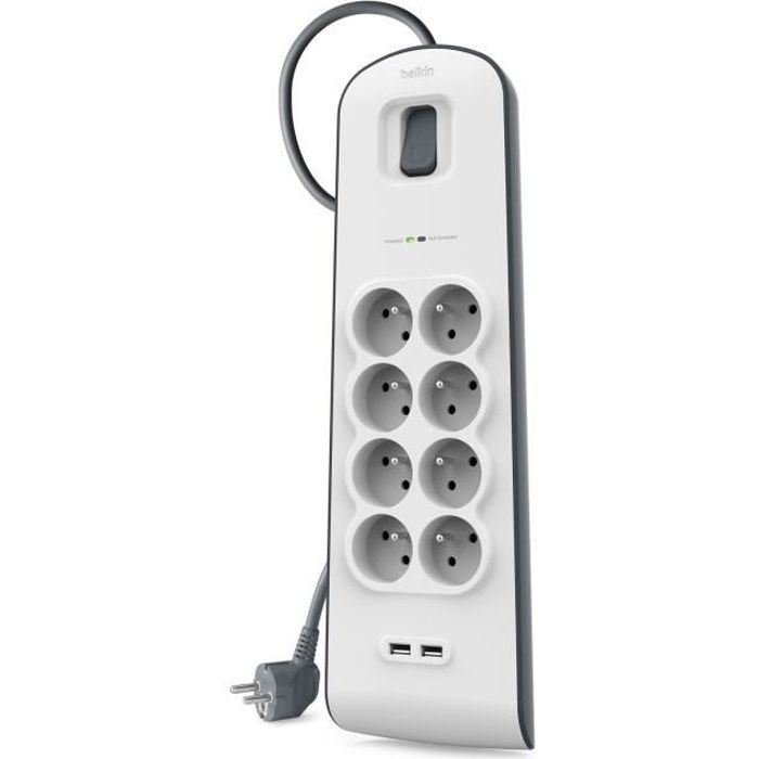 Belkin overspanningsbeveiliging met 8 stopcontacten