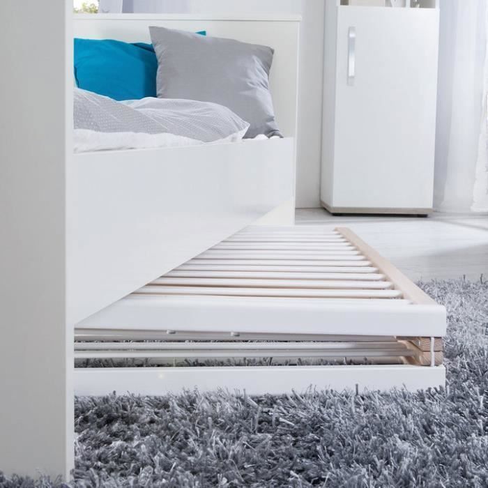 Lit bébé pliant - 60 x 120 cm - ROBA - FOLD UP - Roulettes - Bois / Blanc