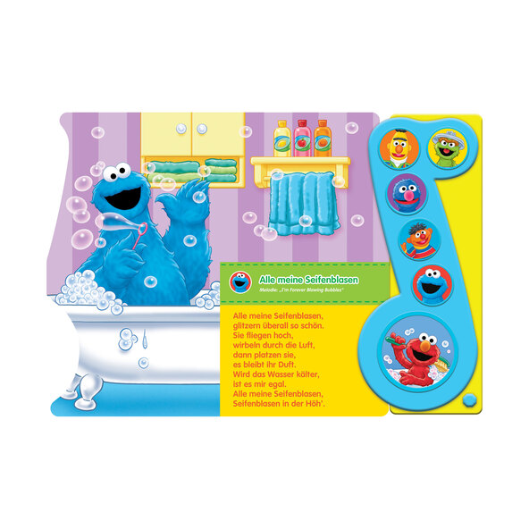 Conjunto de livros da Vila Sésamo, livro ilustrado e livro sonoro.