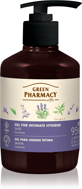 Gel de Sálvia e Tomilho da Green Pharmacy para Higiene Íntima - gel calmante para higiene íntima