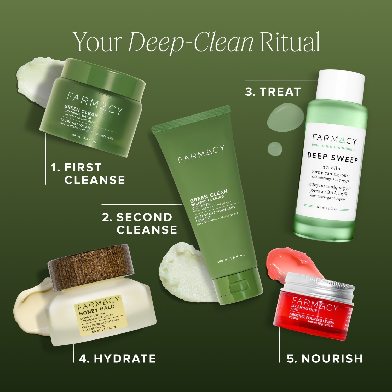FARMACY Green Clean krema za čišćenje lica i balzam za čišćenje - 30 ml