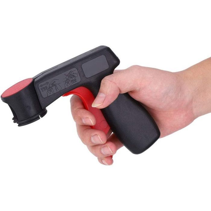 4 botes de pintura en aerosol negro mate de 330 ml - AMT + pistola pulverizadora
