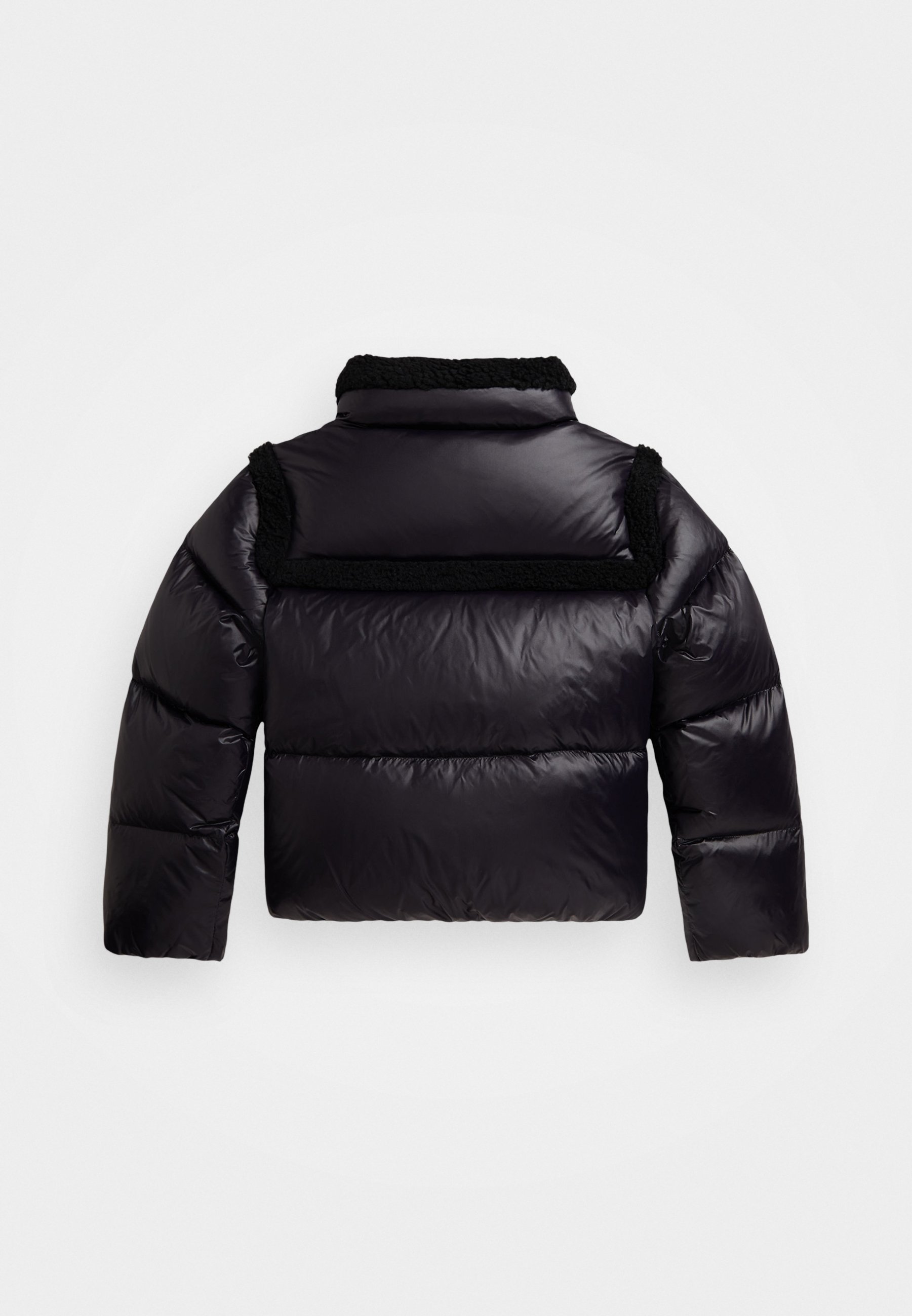 Polo Ralph Lauren TEDDY FLEECE TRIM DOWN BOXY JACKET - Donsjack - zwart