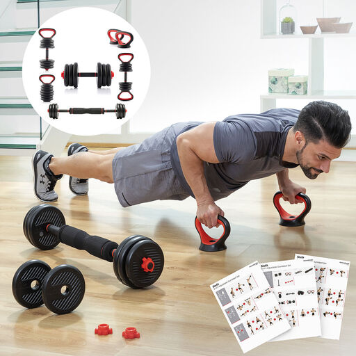 Sixfit Innovagoods 6-in-1 verstellbares Gewichtsset mit Übungsanleitung