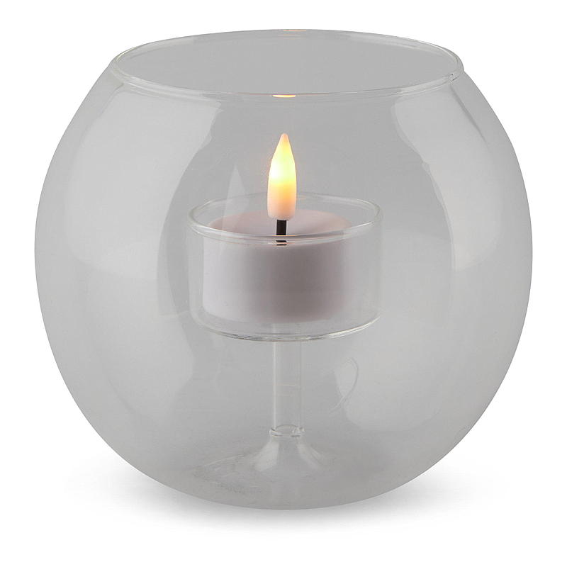Hjem Fyrfadsstage Deco 12x12x10 cm rund glas