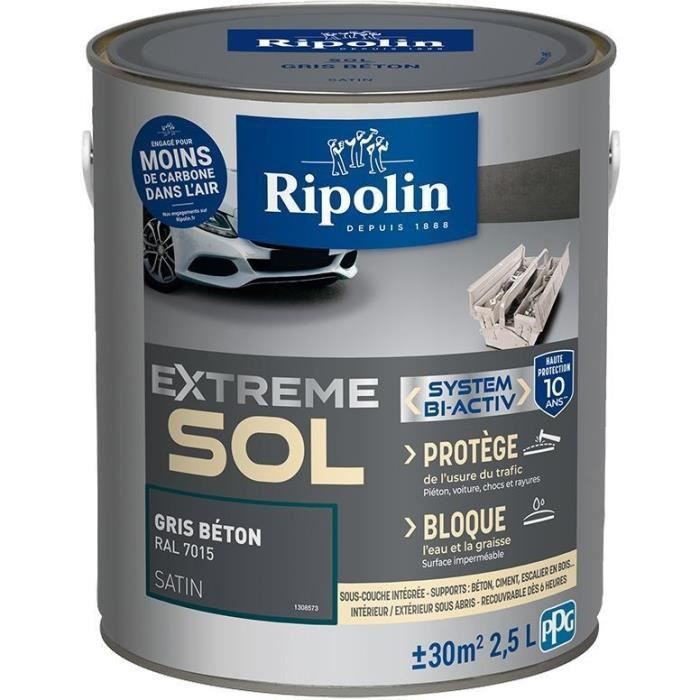 RIPOLIN EXTREME FLOOR PROTECTION CONCRETE GRAY RAL 70 SATIN 2.5 L