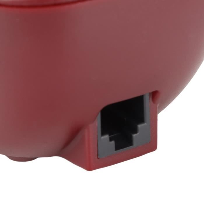 Teléfono de hotel Qiilu, de pared, con tono de llamada seleccionable, teléfono con cable multifuncional con GPS desmontable, rojo.