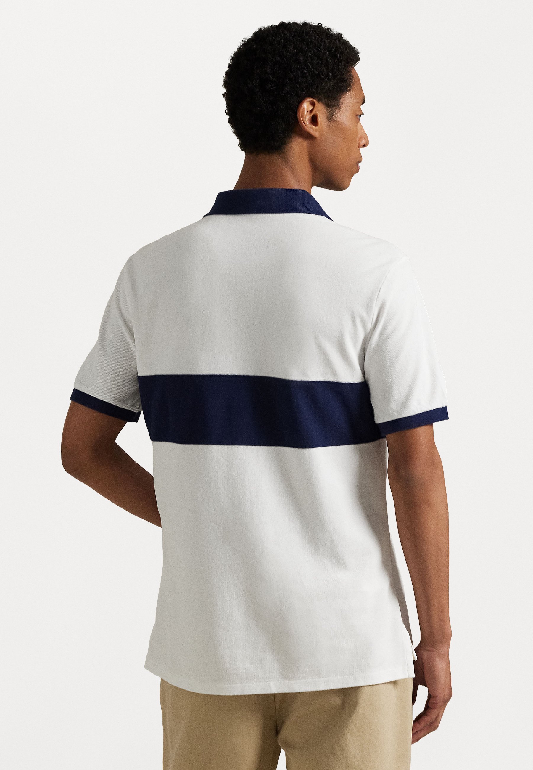 Polo Ralph Lauren CLASSIC FIT GRAPHIC POLO SHIRT - Polo - blanc/bleu marine
