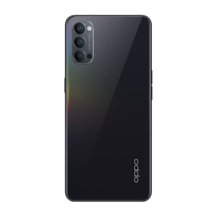 Smartphone OPPO Reno4 128Go Noir - Double SIM - ColorOS 7.2 - Triple caméra HD - 5G