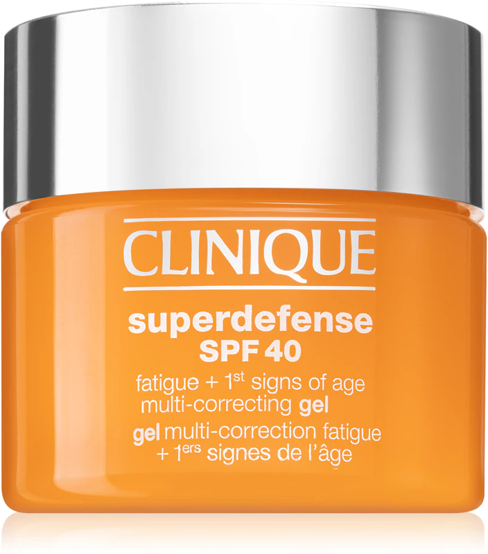 Зволожувальний гель Clinique Superdefense™ SPF 40 Fatigue + 1st Signs of Age Multi Correcting Gel проти перших ознак старіння шкіри