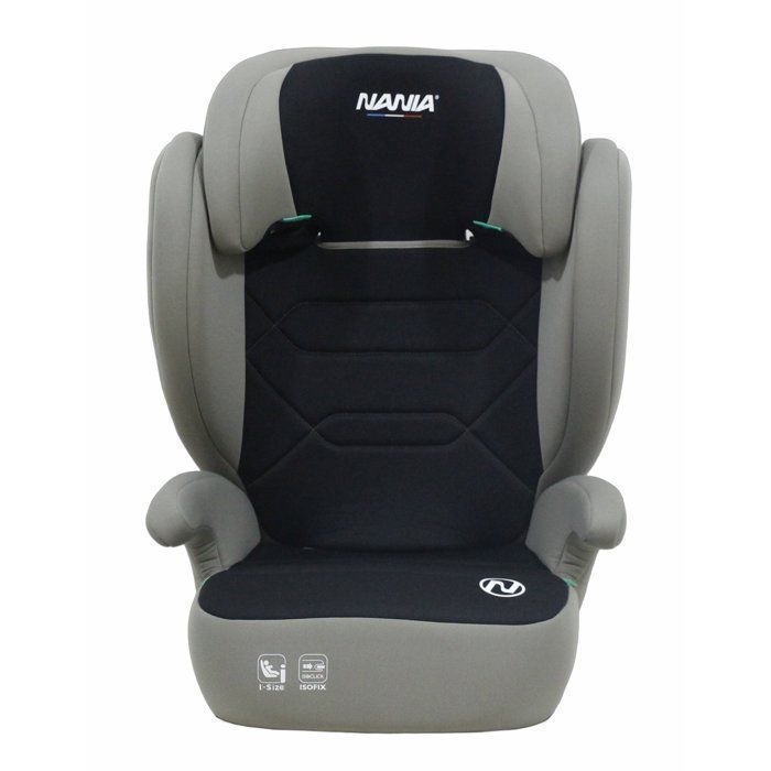 Seggiolino auto - NANIA - Belem - Gruppo 2/3 - I-size - 100/150 cm - da 4 a 12 anni - Protezione dagli impatti laterali - Poggiatesta regolabile - Nero