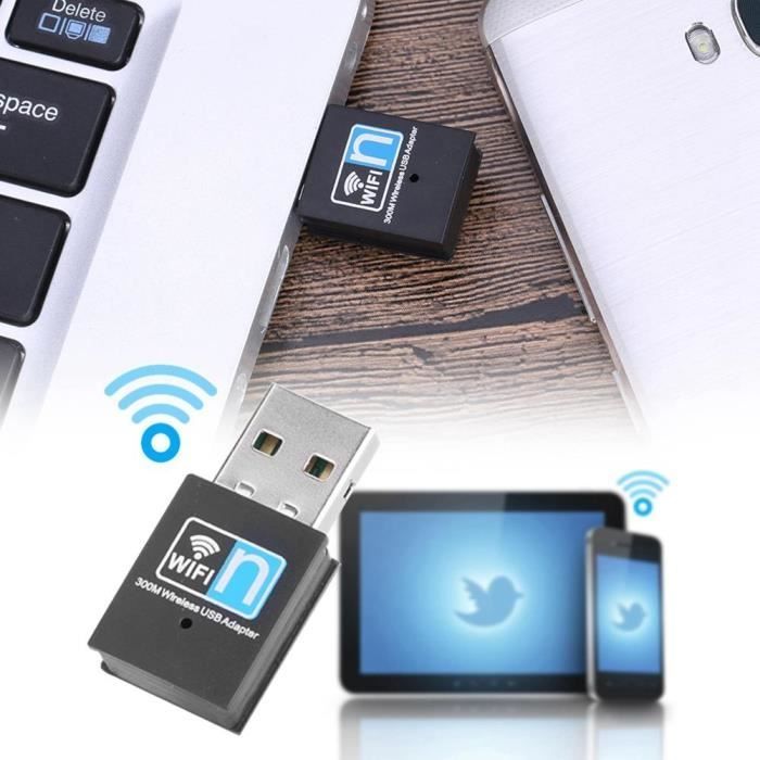 Adaptateur USB sans fil - GAROSA - Routeur WiFi - 300 Mbps - WPS - MIMO
