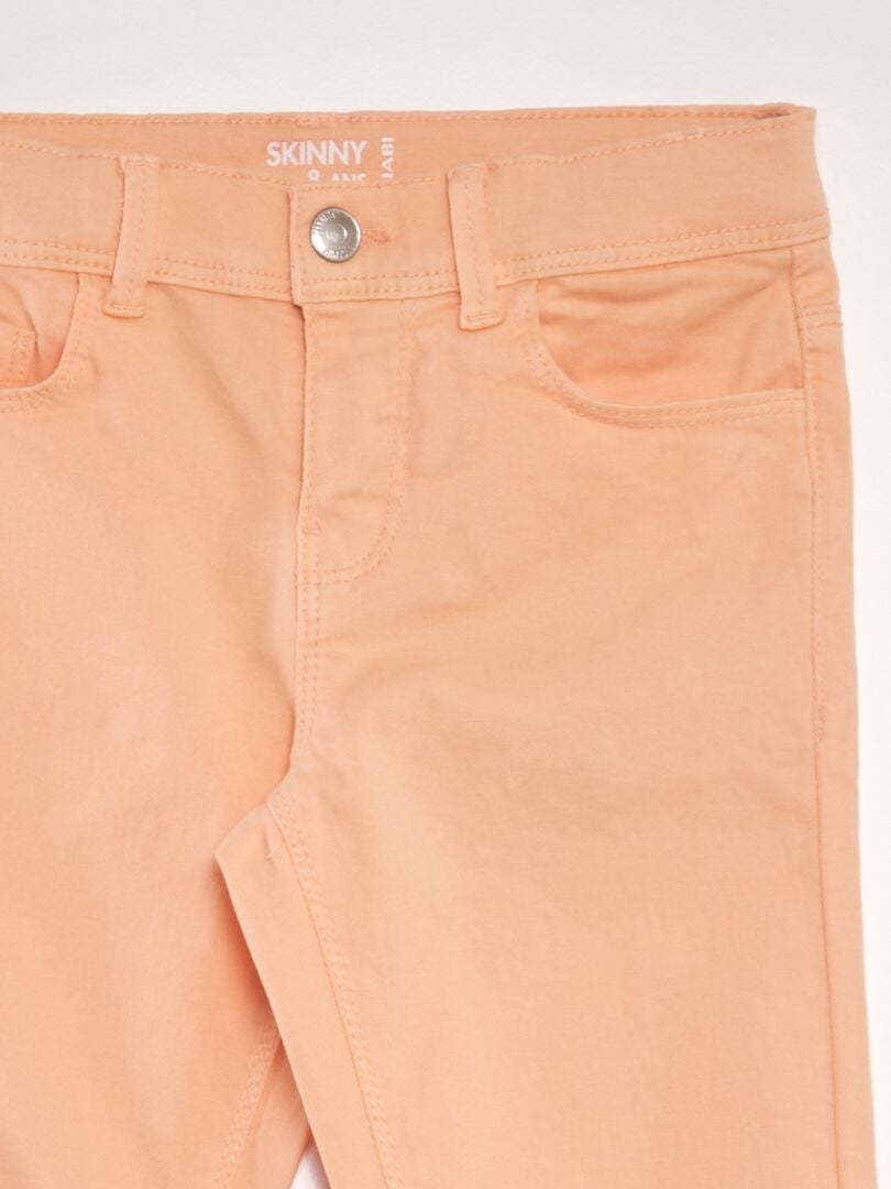 Calça capri skinny de cintura alta - LARANJA