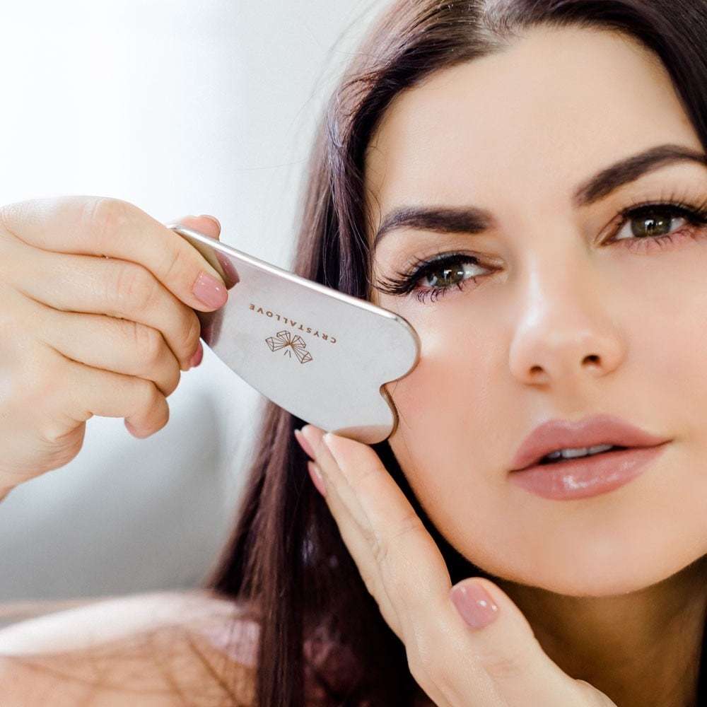Crystallove Cryo Ice Gua Sha masažer za obraz - 1 kos