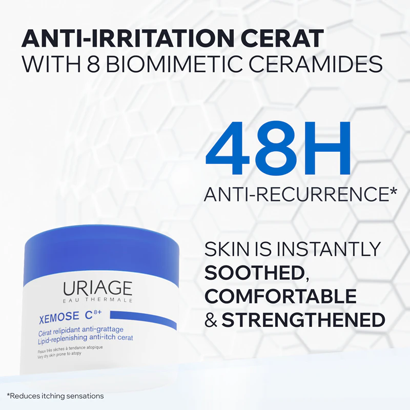 Uriage Xemose C8+ Lipid-Replenishing Anti-Itch Cerat verzachtende zalf die lipiden aanvult voor een droge en atopische huid