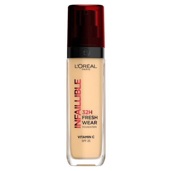 „L'Oréal Paris Infaillible 120 Vanille SPF25 32H“ makiažo pagrindas „Fresh Wear“, 30 ml